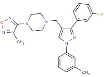 1-{[3-(3-fluorophenyl)-1-(3-methylphenyl)-1H-pyrazol-4-yl]methyl}-4-(4-methyl-1,2,5-oxadiazol-3-yl)piperazine