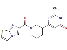6-[1-(imidazo[2,1-b][1,3]thiazol-6-ylcarbonyl)piperidin-3-yl]-2-methylpyrimidin-4(3H)-one