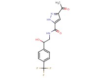 3-acetyl-N-{2-hydroxy-2-[4-(trifluoromethyl)phenyl]ethyl}-1H-pyrazole-5-carboxamide