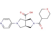 (3aR*,6aR*)-2-(4-pyridinyl)-5-(tetrahydro-2H-pyran-4-ylcarbonyl)hexahydropyrrolo[3,4-c]pyrrole-3a(1H)-carboxylic acid