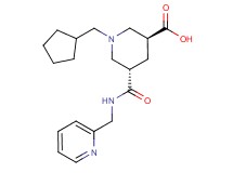 (3S*,5S*)-1-(cyclopentylmethyl)-5-{[(2-pyridinylmethyl)amino]carbonyl}-3-piperidinecarboxylic acid