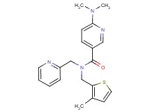 6-(dimethylamino)-N-[(3-methyl-2-thienyl)methyl]-N-(pyridin-2-ylmethyl)nicotinamide
