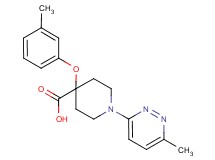 4-(3-methylphenoxy)-1-(6-methylpyridazin-3-yl)piperidine-4-carboxylic acid