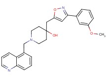 4-{[3-(3-methoxyphenyl)-5-isoxazolyl]methyl}-1-(5-quinolinylmethyl)-4-piperidinol