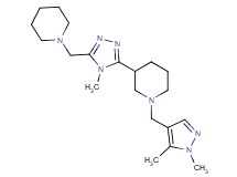 1-[(1,5-dimethyl-1H-pyrazol-4-yl)methyl]-3-[4-methyl-5-(piperidin-1-ylmethyl)-4H-1,2,4-triazol-3-yl]piperidine