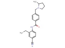 N-(4-cyano-2-ethylphenyl)-4-[(2-methylpyrrolidin-1-yl)methyl]benzamide