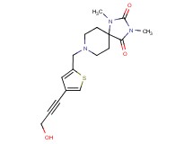 8-{[4-(3-hydroxyprop-1-yn-1-yl)-2-thienyl]methyl}-1,3-dimethyl-1,3,8-triazaspiro[4.5]decane-2,4-dione