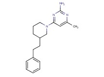 4-methyl-6-[3-(2-phenylethyl)-1-piperidinyl]-2-pyrimidinamine