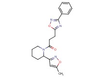 2-(5-methyl-3-isoxazolyl)-1-[3-(3-phenyl-1,2,4-oxadiazol-5-yl)propanoyl]piperidine