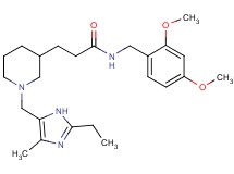 N-(2,4-dimethoxybenzyl)-3-{1-[(2-ethyl-4-methyl-1H-imidazol-5-yl)methyl]-3-piperidinyl}propanamide
