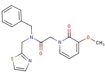 N-benzyl-2-(3-methoxy-2-oxopyridin-1(2H)-yl)-N-(1,3-thiazol-2-ylmethyl)acetamide