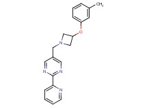 5-{[3-(3-methylphenoxy)azetidin-1-yl]methyl}-2-pyridin-2-ylpyrimidine