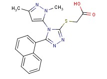 {[4-(1,3-dimethyl-1H-pyrazol-5-yl)-5-(1-naphthyl)-4H-1,2,4-triazol-3-yl]thio}acetic acid