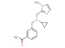 1-[3-({cyclopropyl[(1-methyl-1H-imidazol-2-yl)methyl]amino}methyl)phenyl]ethanone