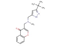 3-{[[(3-tert-butyl-1H-pyrazol-5-yl)methyl](methyl)amino]methyl}-4H-chromen-4-one