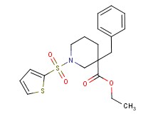 ethyl 3-benzyl-1-(2-thienylsulfonyl)-3-piperidinecarboxylate