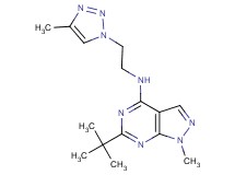 6-tert-butyl-1-methyl-N-[2-(4-methyl-1H-1,2,3-triazol-1-yl)ethyl]-1H-pyrazolo[3,4-d]pyrimidin-4-amine