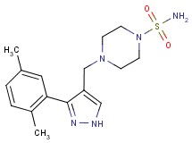 4-{[3-(2,5-dimethylphenyl)-1H-pyrazol-4-yl]methyl}piperazine-1-sulfonamide