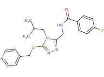 4-fluoro-N-({4-isobutyl-5-[(4-pyridinylmethyl)thio]-4H-1,2,4-triazol-3-yl}methyl)benzamide