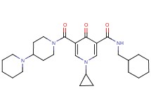 5-(1,4'-bipiperidin-1'-ylcarbonyl)-N-(cyclohexylmethyl)-1-cyclopropyl-4-oxo-1,4-dihydro-3-pyridinecarboxamide