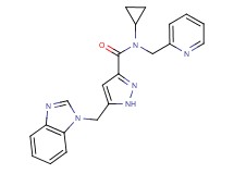 5-(1H-benzimidazol-1-ylmethyl)-N-cyclopropyl-N-(pyridin-2-ylmethyl)-1H-pyrazole-3-carboxamide