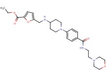 ethyl 5-[({1-[4-({[2-(4-morpholinyl)ethyl]amino}carbonyl)phenyl]-4-piperidinyl}amino)methyl]-2-furoate