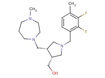 {(3R*,4S*)-1-(2,3-difluoro-4-methylbenzyl)-4-[(4-methyl-1,4-diazepan-1-yl)methyl]pyrrolidin-3-yl}methanol