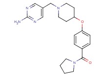 5-({4-[4-(1-pyrrolidinylcarbonyl)phenoxy]-1-piperidinyl}methyl)-2-pyrimidinamine