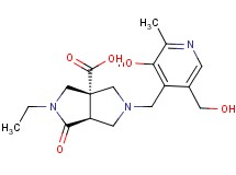 (3aS*,6aS*)-2-ethyl-5-{[3-hydroxy-5-(hydroxymethyl)-2-methylpyridin-4-yl]methyl}-1-oxohexahydropyrrolo[3,4-c]pyrrole-3a(1H)-carboxylic acid