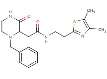 2-(1-benzyl-3-oxo-2-piperazinyl)-N-[2-(4,5-dimethyl-1,3-thiazol-2-yl)ethyl]acetamide