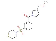 4-[(3-{[3-(methoxymethyl)pyrrolidin-1-yl]carbonyl}phenyl)sulfonyl]thiomorpholine