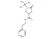1-tert-butyl-5-oxo-N-[2-(3-pyridinyl)ethyl]-3-pyrrolidinecarboxamide