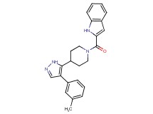 2-({4-[4-(3-methylphenyl)-1H-pyrazol-5-yl]piperidin-1-yl}carbonyl)-1H-indole
