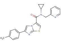 N-cyclopropyl-6-(4-methylphenyl)-N-(pyridin-2-ylmethyl)imidazo[2,1-b][1,3]thiazole-3-carboxamide
