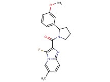 3-fluoro-2-{[2-(3-methoxyphenyl)-1-pyrrolidinyl]carbonyl}-6-methylimidazo[1,2-a]pyridine