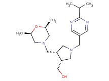 {(3R*,4S*)-4-{[(2R*,6S*)-2,6-dimethylmorpholin-4-yl]methyl}-1-[(2-isopropylpyrimidin-5-yl)methyl]pyrrolidin-3-yl}methanol