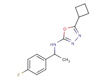 5-cyclobutyl-N-[1-(4-fluorophenyl)ethyl]-1,3,4-oxadiazol-2-amine