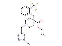ethyl 1-[(1-methyl-1H-pyrazol-4-yl)methyl]-4-[2-(trifluoromethyl)benzyl]-4-piperidinecarboxylate