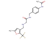 N-[4-(acetylamino)benzyl]-2-({[5-methyl-2-(trifluoromethyl)-3-furyl]methyl}amino)acetamide