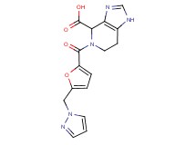 5-[5-(1H-pyrazol-1-ylmethyl)-2-furoyl]-4,5,6,7-tetrahydro-1H-imidazo[4,5-c]pyridine-4-carboxylic acid