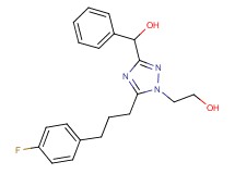 2-{5-[3-(4-fluorophenyl)propyl]-3-[hydroxy(phenyl)methyl]-1H-1,2,4-triazol-1-yl}ethanol
