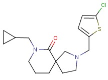 2-[(5-chloro-2-thienyl)methyl]-7-(cyclopropylmethyl)-2,7-diazaspiro[4.5]decan-6-one