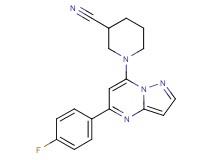 1-[5-(4-fluorophenyl)pyrazolo[1,5-a]pyrimidin-7-yl]-3-piperidinecarbonitrile