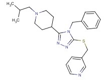 3-({[4-benzyl-5-(1-isobutyl-4-piperidinyl)-4H-1,2,4-triazol-3-yl]thio}methyl)pyridine