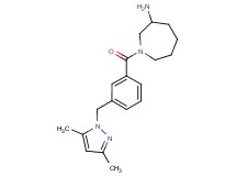 1-{3-[(3,5-dimethyl-1H-pyrazol-1-yl)methyl]benzoyl}-3-azepanamine hydrochloride
