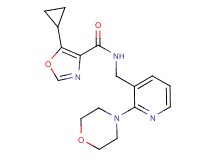 5-cyclopropyl-N-{[2-(4-morpholinyl)-3-pyridinyl]methyl}-1,3-oxazole-4-carboxamide