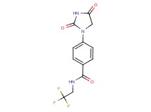 4-(2,4-dioxoimidazolidin-1-yl)-N-(2,2,2-trifluoroethyl)benzamide