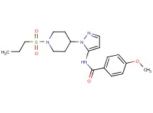 4-methoxy-N-{1-[1-(propylsulfonyl)-4-piperidinyl]-1H-pyrazol-5-yl}benzamide