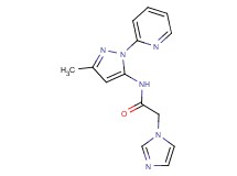 2-(1H-imidazol-1-yl)-N-(3-methyl-1-pyridin-2-yl-1H-pyrazol-5-yl)acetamide