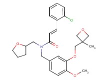 (2E)-3-(2-chlorophenyl)-N-{4-methoxy-3-[(3-methyl-3-oxetanyl)methoxy]benzyl}-N-(tetrahydro-2-furanylmethyl)acrylamide
